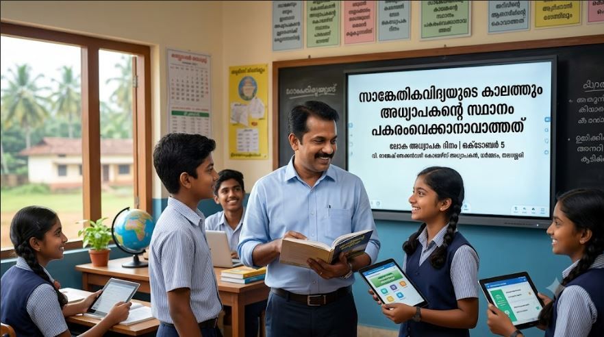 അധ്യാപകൻ; അറിവിന്റെ വെളിച്ചം പകരുന്ന സാന്നിധ്യം :വി. രാജേഷ് മോഹൻ റാവു